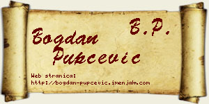 Bogdan Pupčević vizit kartica